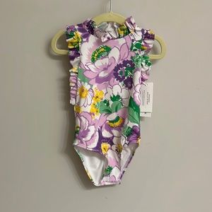 NWT Janie and Jack Floral One Piece Swimsuit